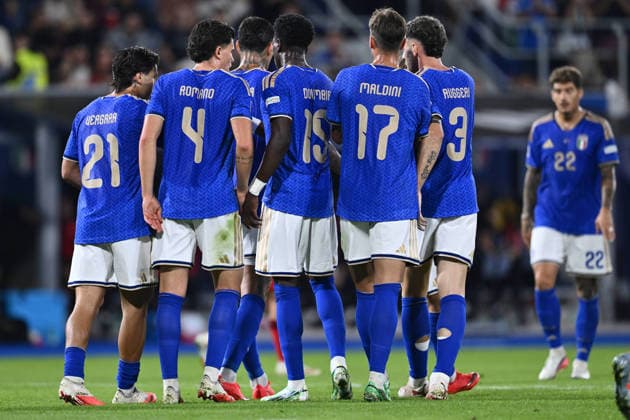 5th October 2026; Stadio Renato DallAra, Bologna, Italy; UEFA Nations League Football, Italy versus Turkey; Gianluca Scamacca (ITA) celebrates after scoring the goal of 1-0 DomenicoxCippitelli