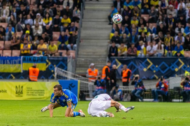 UEFA Nations League League phase game between Ukraine vs Hungary (Dominika Kortvelyesiova Ball Raw Images) Trnava Antona Malatinskeho Stadium Slovakia Copyright: xDominikaxKortvelyesiovax DKOR6184
