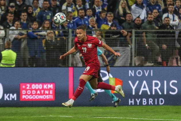 Zenica 05.10.2026. PIlka nozna UEFA Liga Narodow sezon 2026 2027 kolejka 4 mecz: Bosnia I Hercegowina - Polska --- Football UEFA Nations League season 2026 2027 round 4 match: Bosnia and Herzegovina - Poland nz Przemyslaw Frankowski Fot. Kacper Staniec NEWSPIX.PL --- newspix.pl POLAND OUT! 
