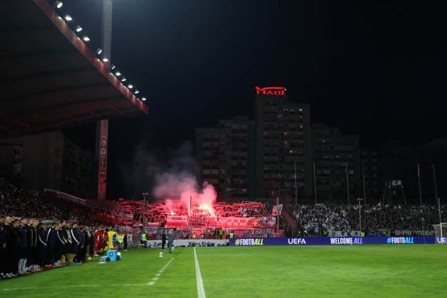 ZENICA 05.10.2026 MECZ 4. KOLEJKA GRUPA B4 LIGA NARODOW SEZON 2026 27: BOSNIA I HERCEGOWINA - POLSKA --- UEFA NATIONS LEAGUE FOOTBALL MATCH: BOSNIA AND HERZEGOVINA - POLAND KIBICE POLSKI FOT. PIOTR KUCZA FOTOPYK NEWSPIX.PL --- newspix.pl POLAND OUT! 