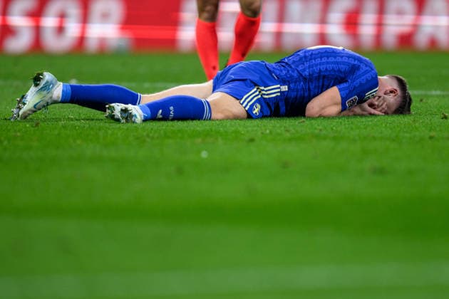 261005 Viktor Gyökeres of Sweden in pain during the Nations League football match between Romania and Sweden on October 5, 2026 in Bucharest. Photo: Ludvig Thunman BILDBYRAN kod LT LT0828 fotboll football soccer fotball nations league uefa nations league rumänien romania sverige sweden sverige a bbeng skada Copyright: LUDVIGxTHUNMAN BB261005LT119