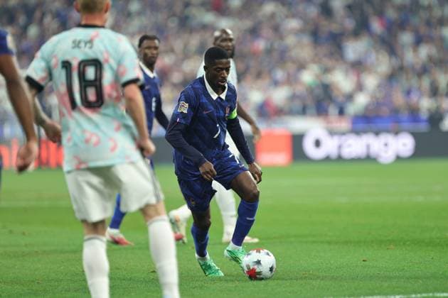 Foot Ligue des Nations France - Belgique PHOTOPQR LE PARISIEN Olivier Arandel (Staff) ; Saint-Denis ; 05 10 2026 ; Saint-Denis, France Stade de France Lundi 5 octobre 2026 Football Ligue des Nations de l’UEFA Groupe A (Phase de groupes) France - Belgique LP Olivier Arandel 07 Ousmane Dembele UEFA Nations League, League A, Group A1 football match between France and Belgium on 5 October 2026 at Stade de France in Saint-Denis, France