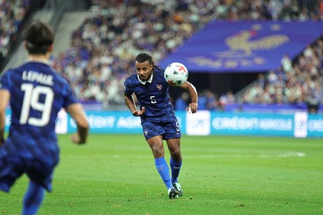Foot Ligue des Nations France - Belgique PHOTOPQR LE PARISIEN Olivier Arandel (Staff) ; Saint-Denis ; 05 10 2026 ; Saint-Denis, France Stade de France Lundi 5 octobre 2026 Football Ligue des Nations de l’UEFA Groupe A (Phase de groupes) France - Belgique LP Olivier Arandel 05 Jules Kounde UEFA Nations League, League A, Group A1 football match between France and Belgium on 5 October 2026 at Stade de France in Saint-Denis, France