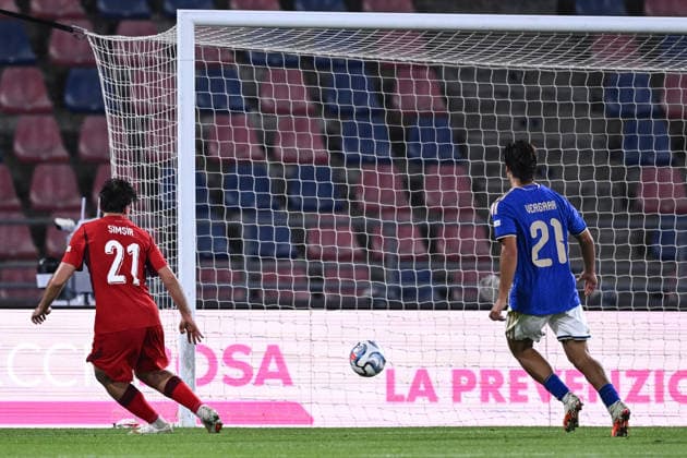 Mg Bologna 05 10 2026 - Nations League Italia-Turchia foto Matteo Gribaudi Image nella foto: gol Aral Simsir 