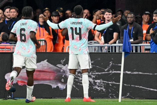 261005 France vs Belgium Dodi Lukebakio (14) of Belgium celebrates after scoring the 0-1 goal during a soccer game between the national teams of France and Belgium on matchday 4 in group A1 in the Nations League , league phase , on Monday 5 October 2026 in Paris , France .(Photo by David Catry Isosport) Paris France  Copyright: xDavidxCatryx 20261005DC2_1254