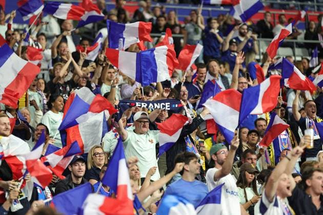 Foot Ligue des Nations France - Belgique PHOTOPQR LE PARISIEN Olivier Arandel (Staff) ; Saint-Denis ; 05 10 2026 ; Saint-Denis, France Stade de France Lundi 5 octobre 2026 Football Ligue des Nations de l’UEFA Groupe A (Phase de groupes) France - Belgique Ambiance supporters LP Olivier Arandel UEFA Nations League, League A, Group A1 football match between France and Belgium on 5 October 2026 at Stade de France in Saint-Denis, France