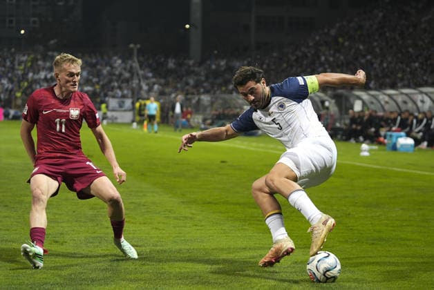 Bosnia and Herzegovina v Poland - UEFA Nations League ZENICA, BOSNIA AND HERZEGOVINA - OCTOBER 05: Players in action during a football match between Bosnia and Herzegovina and Poland at the Kamberovica polje Stadium in Zenica, Bosnia and Herzegovina on October 05, 2026. Samir Jordamovic Anadolu Zenica Bosnia and Herzegovina. Editorial use only. Please get in touch for any other usage.  Copyright: x2026xAnadoluxSamirxJordamovicx