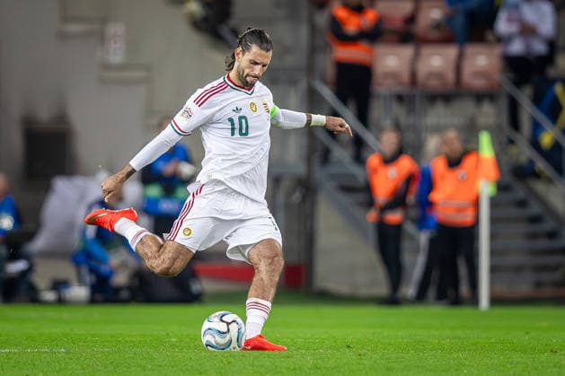 UKRAINE - HUNGARY Dominik Szoboszlai of Hungary and Liverpool during UEFA Nations League - League B - Group B2 - Matchday 4 - football match between Ukraine and Hungary. Anton Malatinsky Stadium, City Arena, Trnava, Slovakia, October 05, 2026. Photo by Branislav Racko Copyright: xx 080A4156
