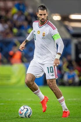UKRAINE - HUNGARY Dominik Szoboszlai of Hungary and Liverpool on the ball during UEFA Nations League - League B - Group B2 - Matchday 4 - football match between Ukraine and Hungary. Anton Malatinsky Stadium, City Arena, Trnava, Slovakia, October 05, 2026. Photo by Branislav Racko Copyright: xx 080A4171