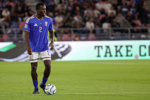 RECORD DATE NOT STATED 5th October 2026; Stadio Renato DallAra, Bologna, Italy; UEFA Nations League Football, Italy versus Turkey; Michael Kayode of Italy seen in action EmanuelexPennacchio
