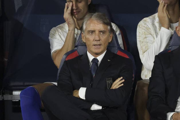 IPA89344322 - Roberto Mancini, head coach of Italy, during the Italy vs. Turkey match in the Nations League, League A, Group A1, Matchday 4, at the Renato Dall Ara Stadium in Bologna (BO), Italy, on October 5, 2026.  Copyright: xDavidexCasentini IPAxSportx xx IPA89344322