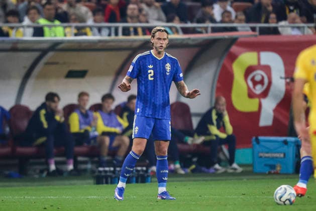 BUKAREST, RUMÄNIEN 20261005 Felix Beijmo under mandagens fotbollsmatch i Nations League (grupp B4) mellan Rumänien och Sverige pa Arena NaÈ›ionala i Bukarest. Bukarest Rumäninen x21080x