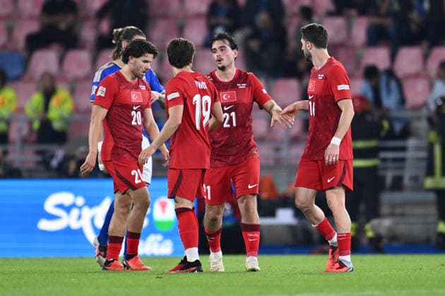5th October 2026; Stadio Renato DallAra, Bologna, Italy; UEFA Nations League Football, Italy versus Turkey; Aral Simsir (TUR) celebrates after scoring the goal making it 1-1 DomenicoxCippitelli