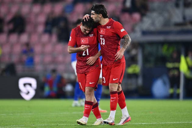 5th October 2026; Stadio Renato DallAra, Bologna, Italy; UEFA Nations League Football, Italy versus Turkey; Aral Simsir (TUR) celebrates after scoring the goal making it 1-1 DomenicoxCippitelli