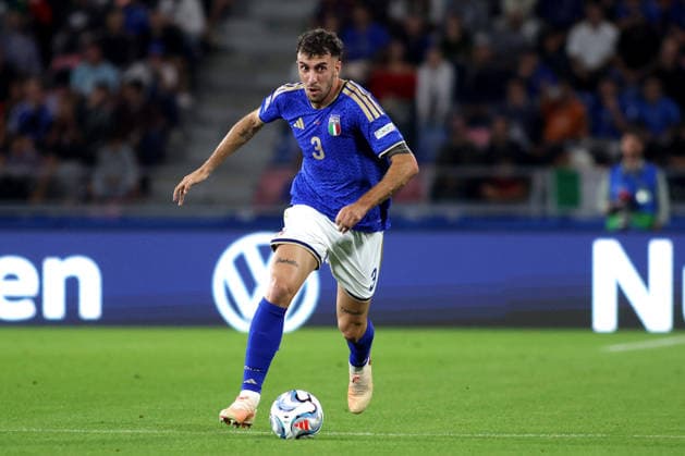 2026-10-05 Italy v Turkiye - UEFA Nations League 2026 27 Group A1 MD4 BOLOGNA, ITALY - OCTOBER 5: Matteo Ruggeri of Italy during the UEFA Nations League 2026 27 Group A1 MD4 match between Italy and Turkiye at Renato Dall Ara Stadium on October 5, 2026 in Bologna, Italy. (Photo by Nderim Kaceli BSR Agency) Bologna Italy Content not available for redistribution in The Netherlands directly or indirectly through any third parties. Copyright: xBSRxAgencyx