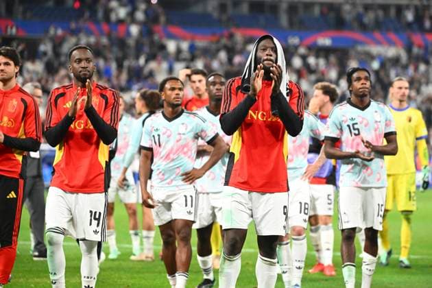 France v Belgium - UEFA Nations League 2026 PARIS, FRANCE - OCTOBER 05 : Lukebakio Dodi forward of Belgium, Lukaku Romelu forward of Belgium during the UEFA Nations League tournament league phase matchday 4 group A1 match between France and Belgium on October 5, 2026 in Paris, France, 05 10 2026 Paris France  Copyright: xVincentxKalutx