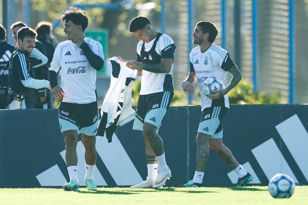 Argentina™s players take part in a training session at AFA (Argentine Football Association) training center in Ezeiza, Buenos Aires Province, on October 5, 2026, ahead of the next friendlys football matchs against Benin national team, Nationalteam Lionel Messi took part in the final training session of his professional career with the Argentine national team before his farewell match. (Photo by Alejandro Pagni PHOTOxPHOTO) Copyright: xAlejandroxPAGNIx