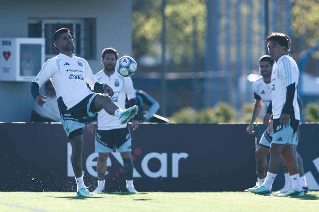 Argentina™s forward Lionel Messi takes part in a training session at AFA (Argentine Football Association) training center in Ezeiza, Buenos Aires Province, on October 5, 2026, ahead of the next friendlys football matchs against Benin national team, Nationalteam Lionel Messi took part in the final training session of his professional career with the Argentine national team before his farewell match. (Photo by Alejandro Pagni PHOTOxPHOTO) Copyright: xAlejandroxPAGNIx