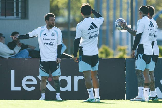 Argentina™s forward Lionel Messi takes part in a training session at AFA (Argentine Football Association) training center in Ezeiza, Buenos Aires Province, on October 5, 2026, ahead of the next friendlys football matchs against Benin national team, Nationalteam Lionel Messi took part in the final training session of his professional career with the Argentine national team before his farewell match. (Photo by Alejandro Pagni PHOTOxPHOTO) Copyright: xAlejandroxPAGNIx