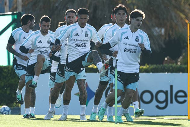 Argentina™s forward Lionel Messi and teammates take part in a training session at AFA (Argentine Football Association) training center in Ezeiza, Buenos Aires Province, on October 5, 2026, ahead of the next friendlys football matchs against Benin national team, Nationalteam Lionel Messi took part in the final training session of his professional career with the Argentine national team before his farewell match. (Photo by Alejandro Pagni PHOTOxPHOTO) Copyright: xAlejandroxPAGNIx