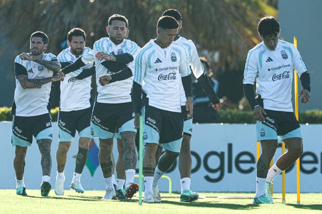 Argentina™s forward Lionel Messi and teammates take part in a training session at AFA (Argentine Football Association) training center in Ezeiza, Buenos Aires Province, on October 5, 2026, ahead of the next friendlys football matchs against Benin national team, Nationalteam Lionel Messi took part in the final training session of his professional career with the Argentine national team before his farewell match. (Photo by Alejandro Pagni PHOTOxPHOTO) Copyright: xAlejandroxPAGNIx