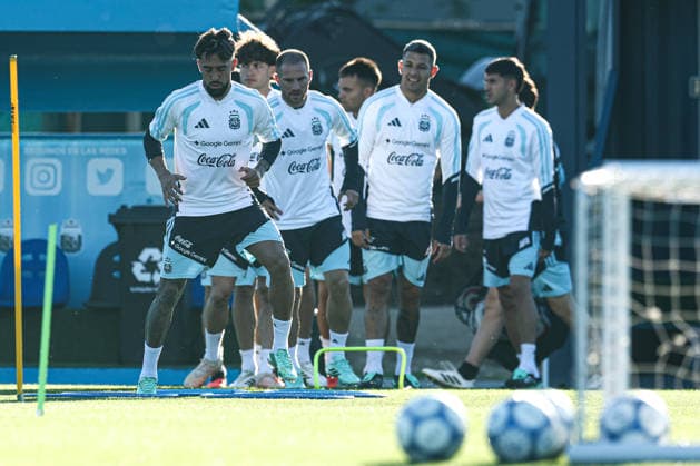 Argentina™s players take part in a training session at AFA (Argentine Football Association) training center in Ezeiza, Buenos Aires Province, on October 5, 2026, ahead of the next friendlys football matchs against Benin national team, Nationalteam Lionel Messi took part in the final training session of his professional career with the Argentine national team before his farewell match. (Photo by Alejandro Pagni PHOTOxPHOTO) Copyright: xAlejandroxPAGNIx