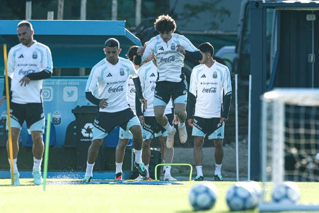Argentina™s players take part in a training session at AFA (Argentine Football Association) training center in Ezeiza, Buenos Aires Province, on October 5, 2026, ahead of the next friendlys football matchs against Benin national team, Nationalteam Lionel Messi took part in the final training session of his professional career with the Argentine national team before his farewell match. (Photo by Alejandro Pagni PHOTOxPHOTO) Copyright: xAlejandroxPAGNIx