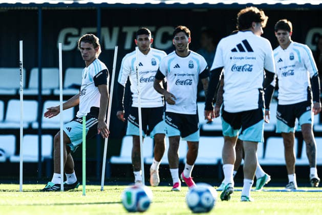 Argentina™s players take part in a training session at AFA (Argentine Football Association) training center in Ezeiza, Buenos Aires Province, on October 5, 2026, ahead of the next friendlys football matchs against Benin national team, Nationalteam Lionel Messi took part in the final training session of his professional career with the Argentine national team before his farewell match. (Photo by Alejandro Pagni PHOTOxPHOTO) Copyright: xAlejandroxPAGNIx