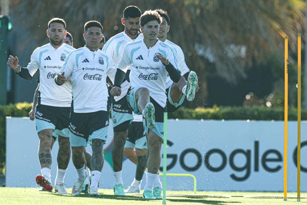 Argentina™s players take part in a training session at AFA (Argentine Football Association) training center in Ezeiza, Buenos Aires Province, on October 5, 2026, ahead of the next friendlys football matchs against Benin national team, Nationalteam Lionel Messi took part in the final training session of his professional career with the Argentine national team before his farewell match. (Photo by Alejandro Pagni PHOTOxPHOTO) Copyright: xAlejandroxPAGNIx