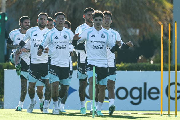 Argentina™s players take part in a training session at AFA (Argentine Football Association) training center in Ezeiza, Buenos Aires Province, on October 5, 2026, ahead of the next friendlys football matchs against Benin national team, Nationalteam Lionel Messi took part in the final training session of his professional career with the Argentine national team before his farewell match. (Photo by Alejandro Pagni PHOTOxPHOTO) Copyright: xAlejandroxPAGNIx