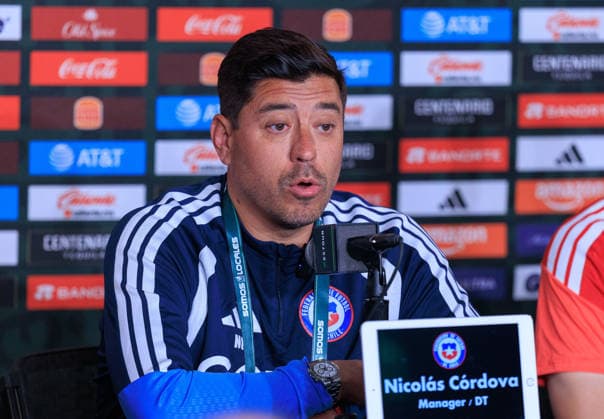 October 5, 2026, Los Angeles, California, USA: Head coach, Nicolas Cordova of Chile during a press conference, PK, Pressekonferenz before an International Friendly, Länderspiel, Nationalmannschaft match against Mexico at BMO Stadium on Tuesday, October 6, 2026, in Los Angeles, California. JAVIER ROJAS PI Los Angeles USA - ZUMAp124 20261005_zaa_p124_044 Copyright: xJavierxRojasx