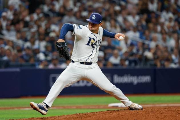 October 5, 2026, St. Petersburg, Florida, USA: Tampa Bay Rays pitcher Ian Seymour (61) pitches to New York Yankees first baseman Luis GarcoÂ­a Jr. (26) during the sixth inning at Tropicana Field on Monday, Oct. 5, 2026, in St. Petersburg. Florida News - October 5, 2026  - ZUMAs70_ 0868675643st Copyright: xJeffereexWoox