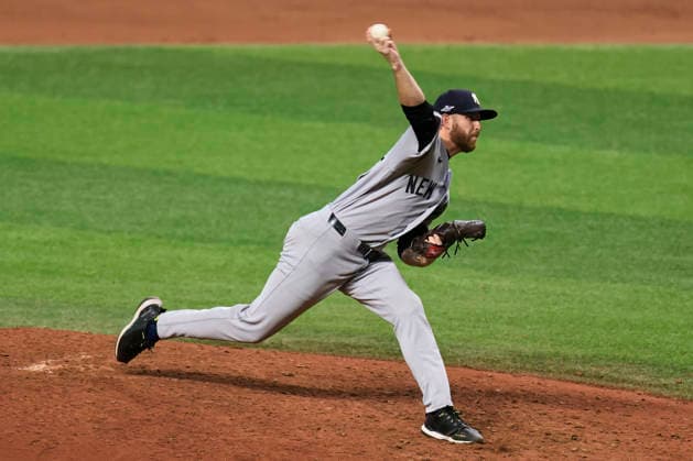 October 5, 2026, St. Petersburg, Florida, USA: New York Yankees pitcher Paul Blackburn (58) delivers a pitch during game two of the ALDS for the 2026 MLB, Baseball Herren, USA Playoffs against the Tampa Bay Rays on October 5, 2026 at Tropicana Field. The Rays beat the Yankees 5-2. MLB 2026: ALDS Game 2 Tampa Bay Rays 5 : 2 New York Yankees  - ZUMAh180 20261005_zsp_h180_048 Copyright: xKimxHukarix