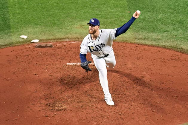October 5, 2026, St. Petersburg, Florida, USA: Tampa Bay Rays pitcher Cam Booser (62) delivers a pitch during game two of the ALDS for the 2026 MLB, Baseball Herren, USA Playoffs against the New York Yankees on October 5, 2026 at Tropicana Field. The Rays beat the Yankees 5-2. St. Petersburg USA - ZUMAh180 20261005_zsp_h180_034 Copyright: xKimxHukarix
