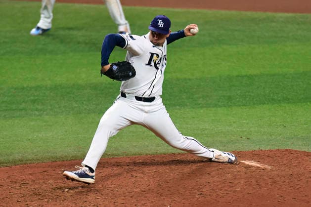 October 5, 2026, St. Petersburg, Florida, USA: Tampa Bay Rays pitcher Ian Seymour (61) delivers a pitch during game two of the ALDS for the 2026 MLB, Baseball Herren, USA Playoffs against the New York Yankees on October 5, 2026 at Tropicana Field. The Rays beat the Yankees 5-2. MLB 2026: ALDS Game 2 Tampa Bay Rays 5 : 2 New York Yankees  - ZUMAh180 20261005_zsp_h180_065 Copyright: xKimxHukarix