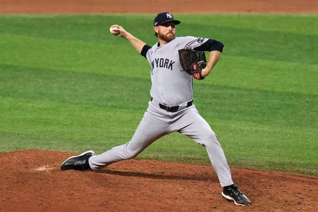 October 5, 2026, St. Petersburg, Florida, USA: New York Yankees pitcher Paul Blackburn (58) delivers a pitch during game two of the ALDS for the 2026 MLB, Baseball Herren, USA Playoffs against the Tampa Bay Rays on October 5, 2026 at Tropicana Field. The Rays beat the Yankees 5-2. MLB 2026: ALDS Game 2 Tampa Bay Rays 5 : 2 New York Yankees  - ZUMAh180 20261005_zsp_h180_082 Copyright: xKimxHukarix