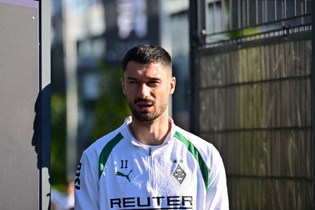 06.10.2026; Moenchengladbach; Fussball, Herren, Saison 2026 2027, Training Borussia Moenchengladbach Tim Kleindienst (Gladbach) DFL regulations prohibit any use of photographs as image sequences and or quasi-video. ista-Borussia-Park Nordrhein-Westfalen Deutschland