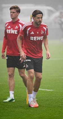 06.09.2026, xophax, Fussball 1.Bundesliga, 1.FC Koeln - Training am Geissbockheim. Marius Bülter und Imad Rondic , rechts (beide 1.FC Köln ) Koeln