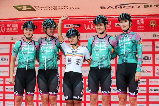 IPA89360163 - Team Rembe Rad-Net Women during the Tre Valli Varesine, a Road cycling, Rad, Radsport, Strasse race in Varese, Italy, on October 6, 2026  Copyright: xRobertaxCorradin IPAxSportx xx IPA89360163