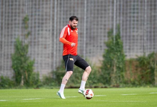 Fußball, Herren, Saison 2026 2027, 1. Bundesliga, 1. FC Union Berlin, Training auf Trainingsplatz II, Oliver Burke (1. FC Union Berlin), 06.10.2026, Copyright: xMatthiasxKochx
