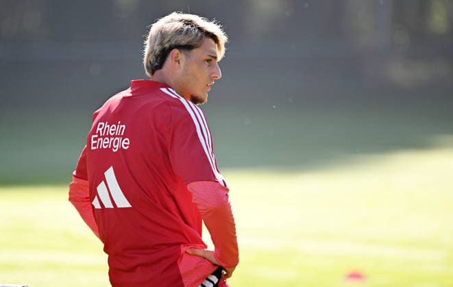 06.09.2026, xophax, Fussball 1.Bundesliga, 1.FC Koeln - Training am Geissbockheim. Malek El Mala ( 1.FC Köln ) Trainierte nach Verletzung auf einem Nebenplatz. Koeln