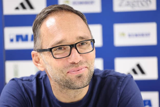 press conference, PK, Pressekonferenz of HC Zagreb HC Zagreb s head coach Hrvoje Horvat speaks on a press conference on October 06, 2026 in Zagreb, Croatia ahead of the EHF Champions League match between HC Zagreb and Aalborg Handbold.  MarkoxPrpic PIXSELL