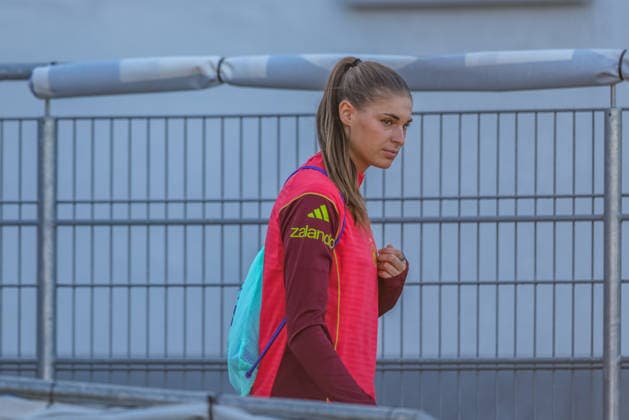 GER, Eppelheim, Deutsche Frauen Nationalmannschaft, Deutschland, Fussball, DFB, Trainingseinheit, Vorbereitung, Sportplatz Eppelheim im Bild: Jule Brand (Deutschland, Frauen Nationalmannschaft) DFB DFL REGULATIONS PROHIBIT ANY USE OF PHOTOGRAPHS AS IMAGE SEQUENCES AND OR QUASI-VIDEO, 06.10.2026 Copyright: HMBxMedia HendrikxHamelau