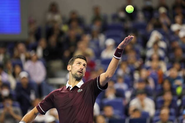 (261006) -- BEIJING, Oct. 6, 2026 -- Novak Djokovic of Serbia serves during the men s singles final match against Alex de Minaur of Australia at 2026 China Open tennis tournament in Beijing, China, Oct. 6, 2026. ) (SP)CHINA-BEIJING-TENNIS-CHINA OPEN-MEN S SINGLES-FINAL(CN) BaixXuefei 