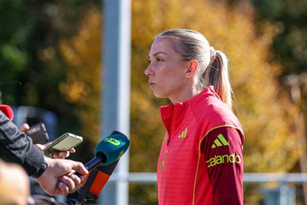 GER, Eppelheim, Deutsche Frauen Nationalmannschaft, Deutschland, Fussball, DFB, Trainingseinheit, Vorbereitung, Sportplatz Eppelheim im Bild: Elisa Senß (Deutschland, Frauen Nationalmannschaft) DFB DFL REGULATIONS PROHIBIT ANY USE OF PHOTOGRAPHS AS IMAGE SEQUENCES AND OR QUASI-VIDEO, 06.10.2026 Copyright: HMBxMedia HendrikxHamelau