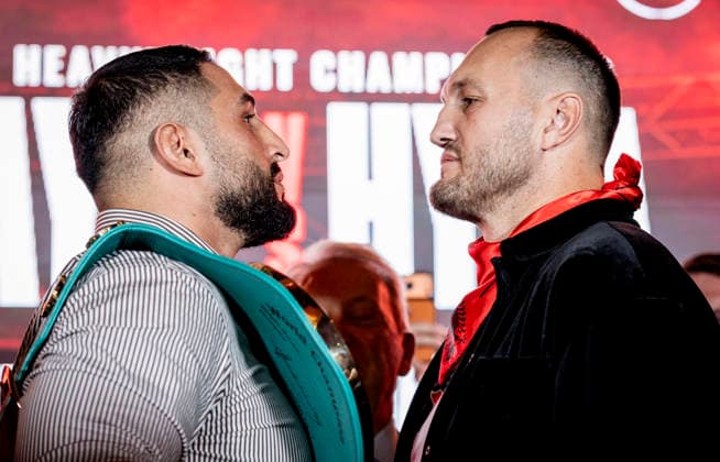 Duesseldorf, Germany. 06th Oct 2026. Pressekonferenz Agit Kabayel (GER) vs. Nelson Hysa (ALB) 06.10.2026