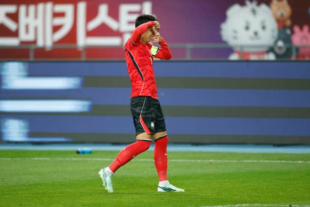 South Korea v Uzbekistan - Friendly Match Son Heung Min of South Korea reacts after scoring his first goal during the International Friendly, Länderspiel, Nationalmannschaft Match presented by Hana Bank between the Republic of Korea and Uzbekistan at Mireu Stadium in Yongin, South Korea, on October 6, 2026. Yongin GYEONGGI South Korea  Copyright: xSeung-ilxRyux originalFilename:ryu-football261006_npP5d.jpg