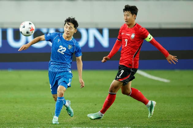 South Korea v Uzbekistan - Friendly Match Son Heung Min of South Korea and Abbosbek Fayzullayev of Uzbekistan in action during the International Friendly, Länderspiel, Nationalmannschaft Match presented by Hana Bank between the Republic of Korea and Uzbekistan at Mireu Stadium in Yongin, South Korea, on October 6, 2026. Yongin GYEONGGI South Korea  Copyright: xSeung-ilxRyux originalFilename:ryu-football261006_npwKA.jpg