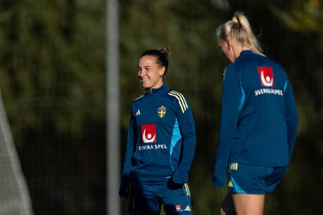 261006 Julia Zigiotti Olme of the Swedish women s national football team during a training session on October 6, 2026 in Stockholm. Photo: Emma Wallskog BILDBYRAN kod EW EW0714 fotboll football soccer fotball vm-kval kval fifa womens world cup qualifier qualifier träning practice training sverige sweden dam bbeng Copyright: EMMAxWALLSKOG BB261006EW007