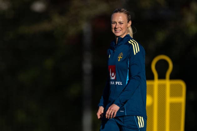 261006 Amanda Ilestedt of the Swedish women s national football team during a training session on October 6, 2026 in Stockholm. Photo: Emma Wallskog BILDBYRAN kod EW EW0714 fotboll football soccer fotball vm-kval kval fifa womens world cup qualifier qualifier träning practice training sverige sweden dam bbeng Copyright: EMMAxWALLSKOG BB261006EW011
